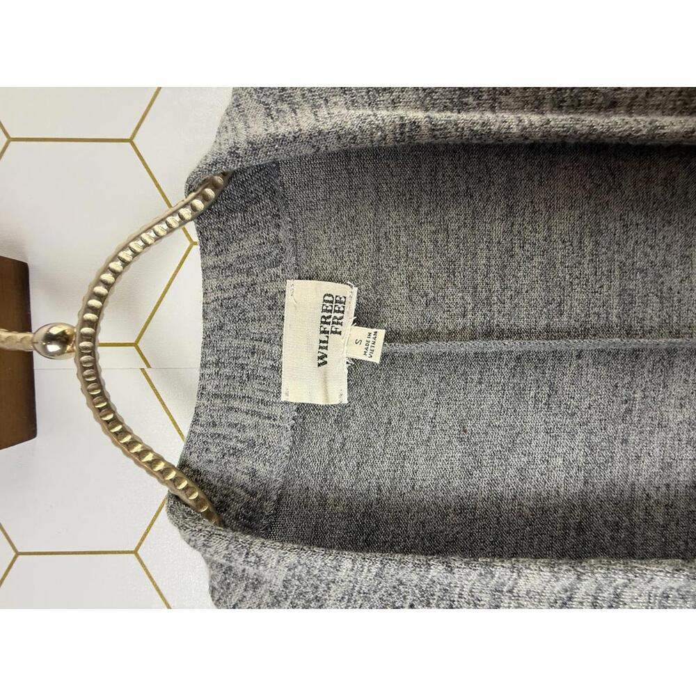 Wilfred Free by Aritzia Gray Open Front Zlata Cardigan Sweater - Size - Small - Picture 5 of 6